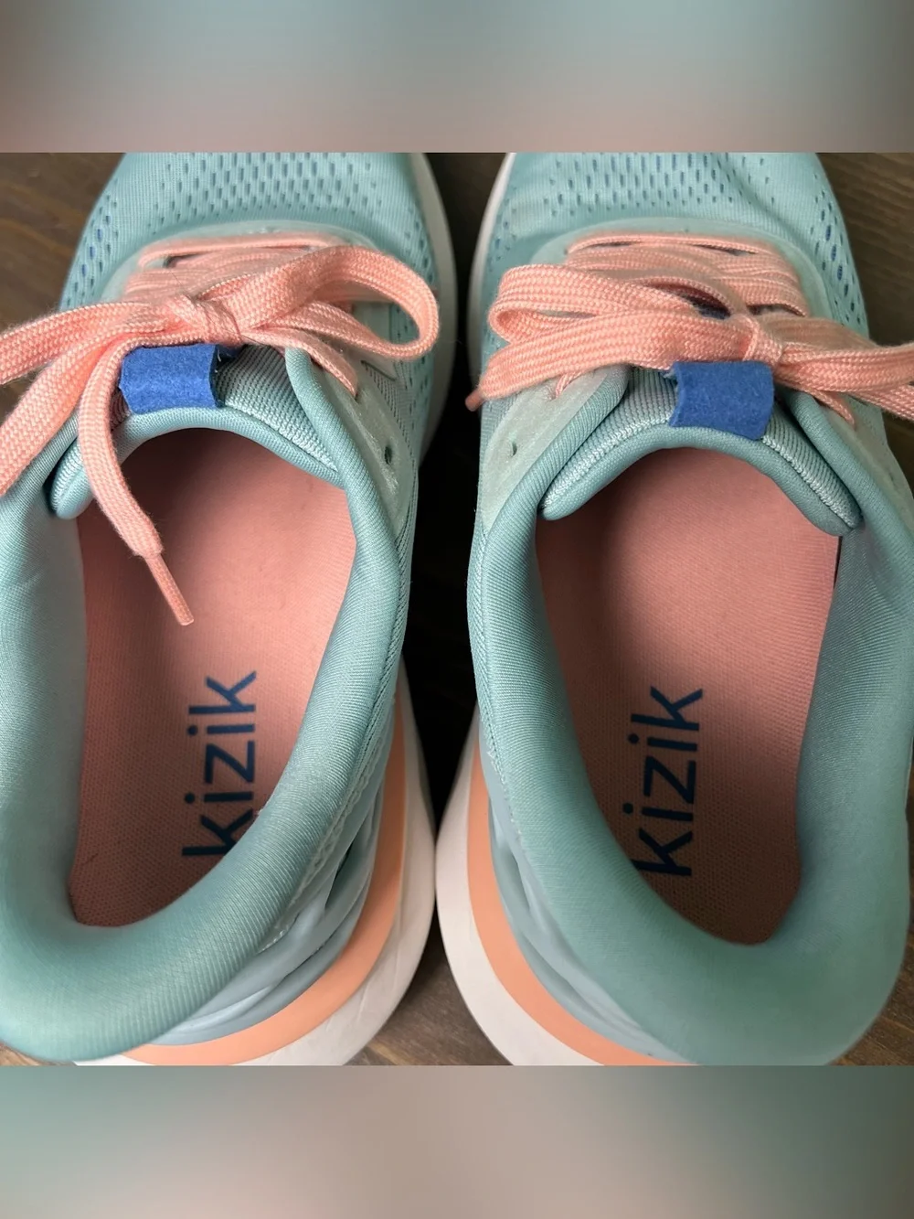 KIZIK Athens 2 Sneakers Women 10 Surf Spray Blue Pink Lace Up Athletic Shoes - Picture 7 of 12
